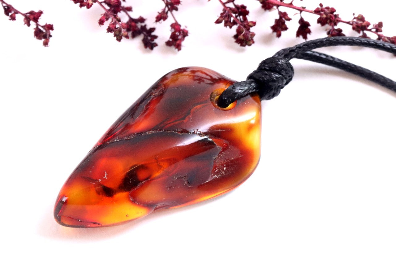 Natural Amber Amulet Pendant