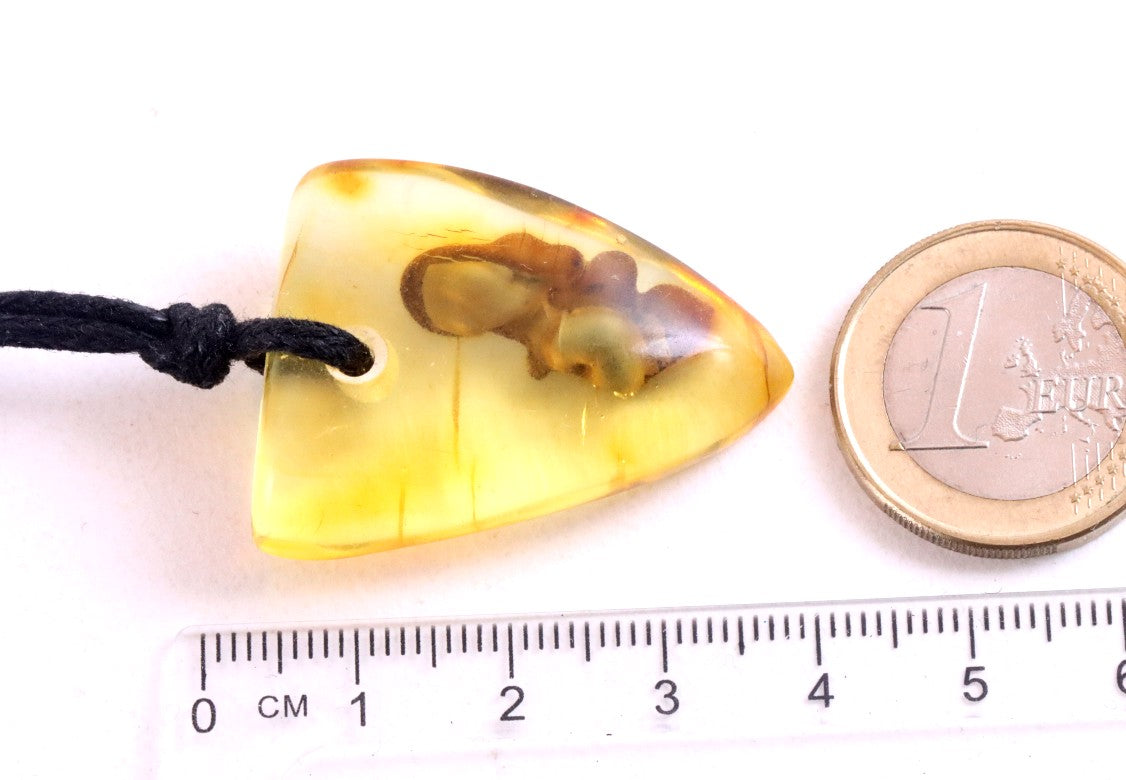 Amber Amulet Pendant for Protection, Luck & Wellness