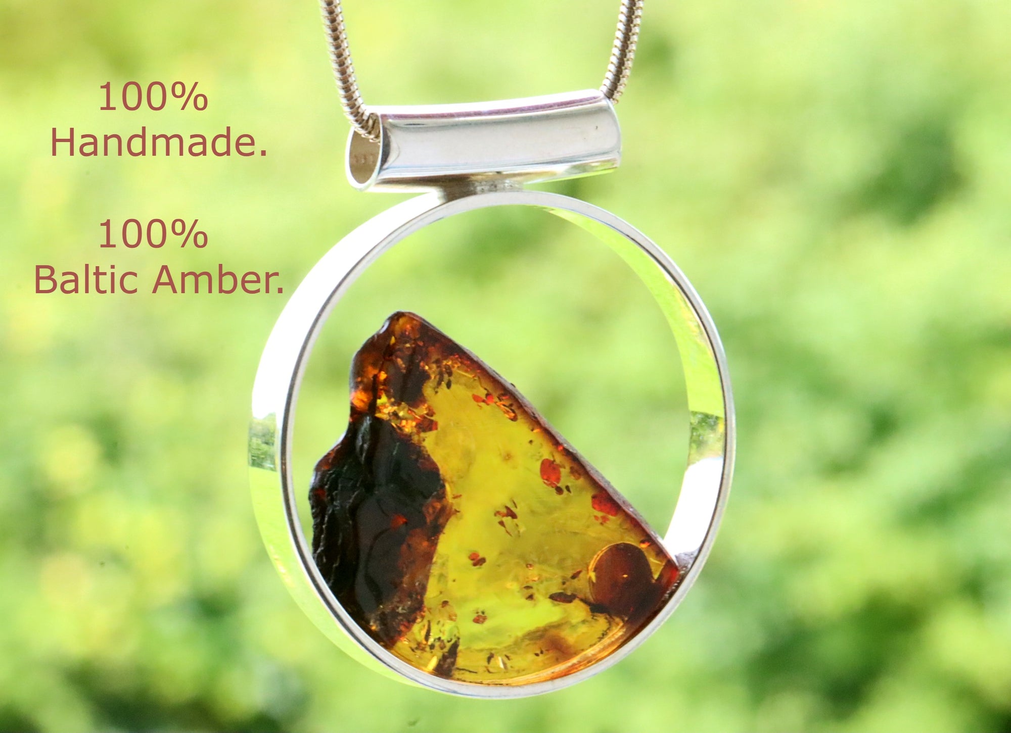 Modern amber pendant