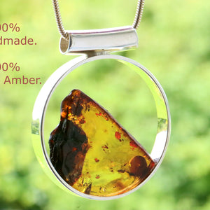 Modern amber pendant