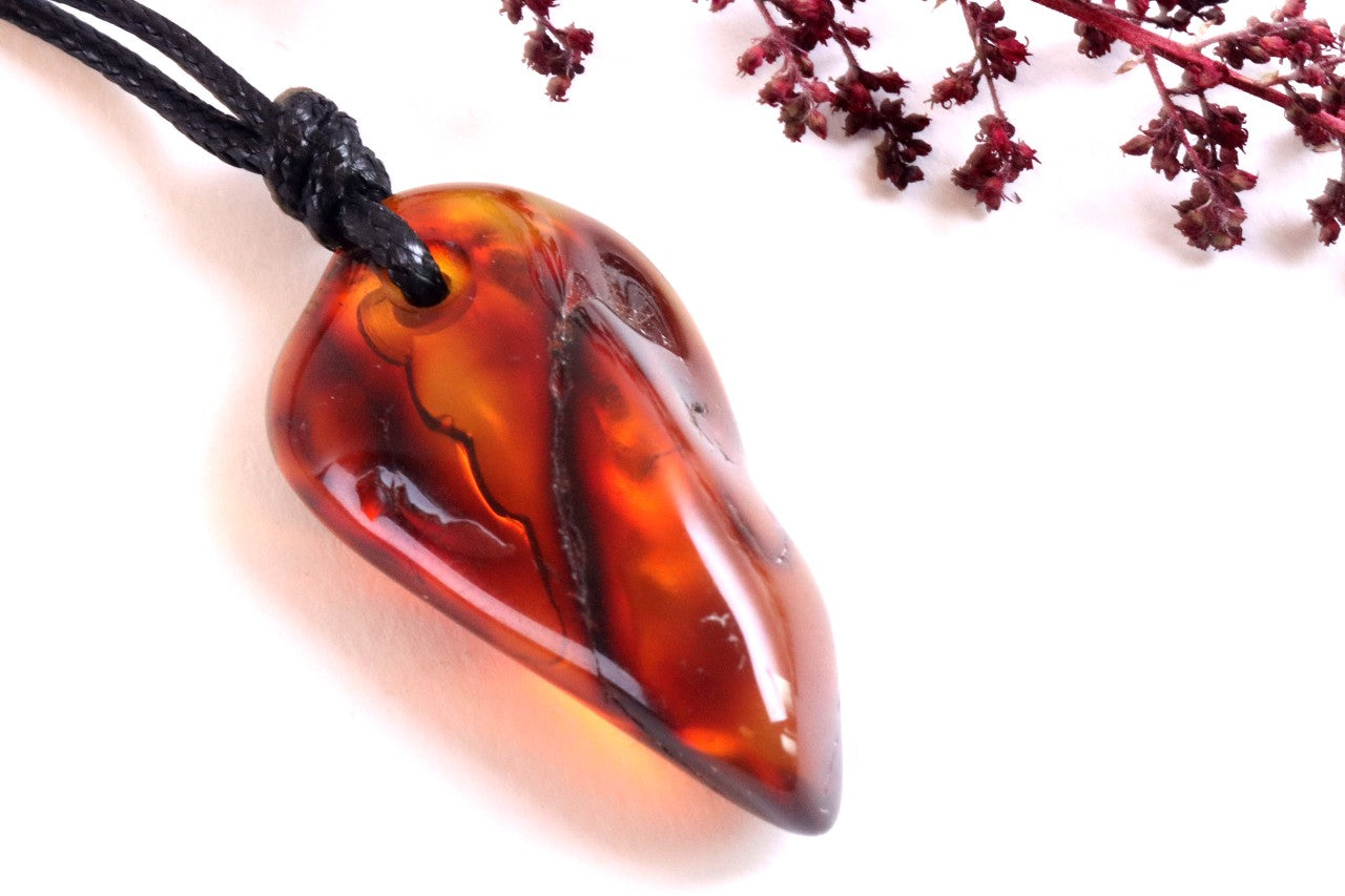 Natural Amber Amulet Pendant