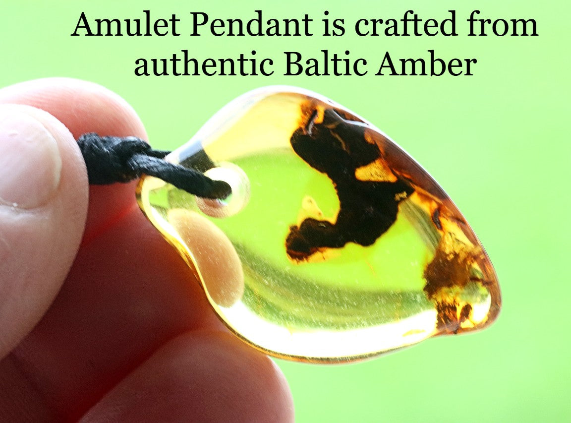Eco Natural Amber Amulet Pendant