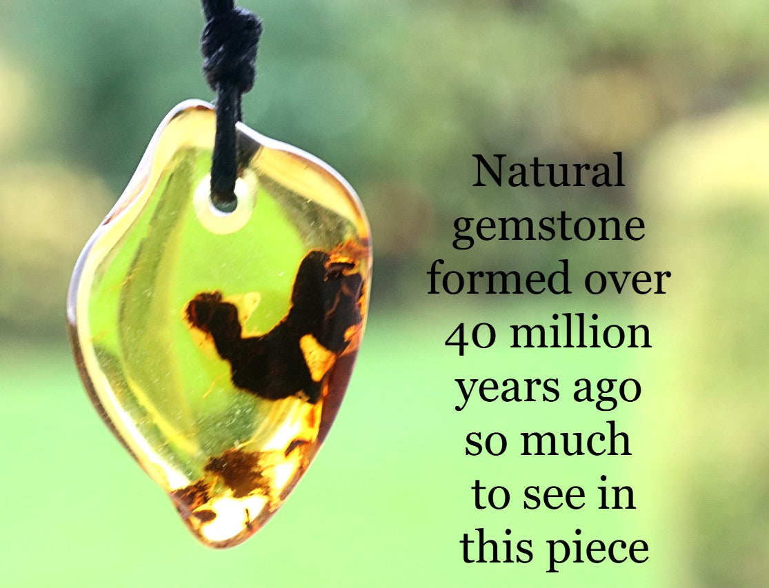 Eco Natural Amber Amulet Pendant