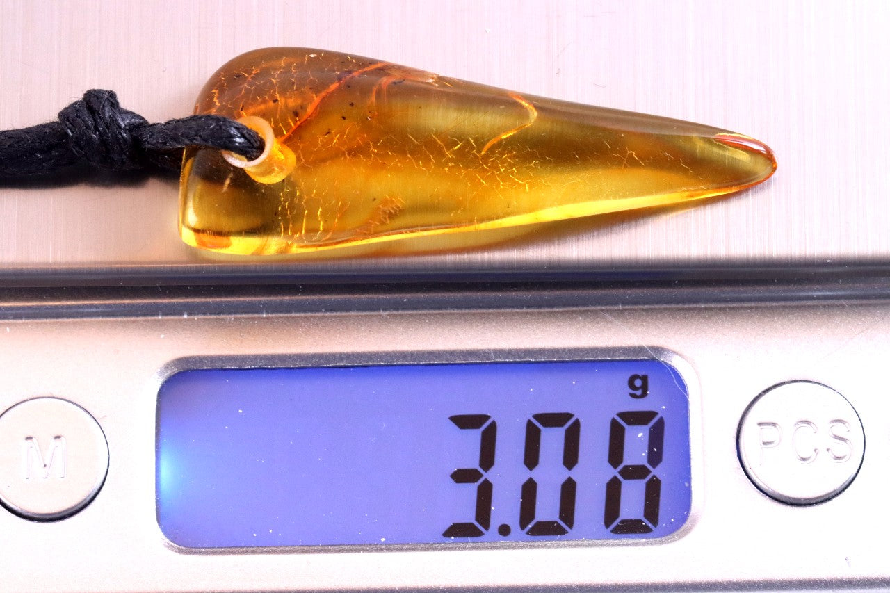 Pointed Amber Pendant