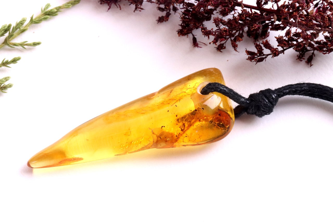 Pointed Amber Pendant
