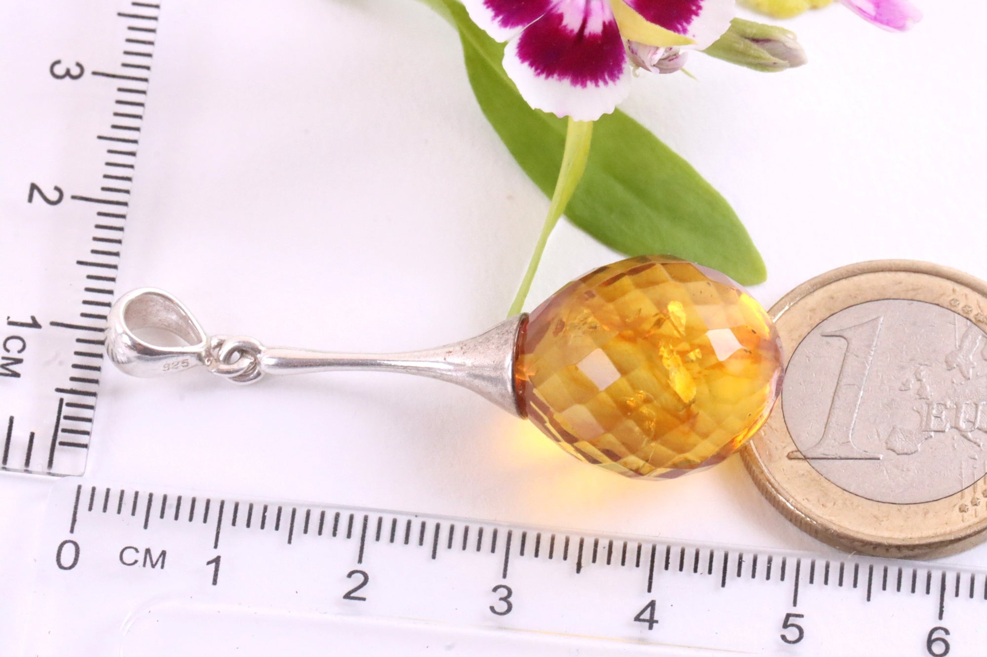 Sterling Silver Amber Earrings