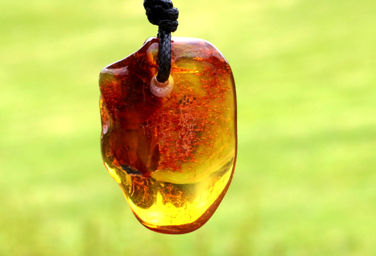Natural Amber Amulet Pendant
