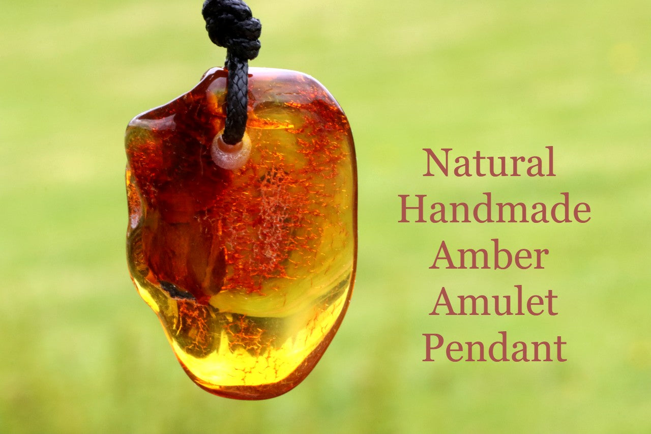 Natural Amber Amulet Pendant