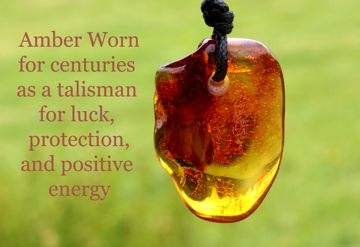 Natural Amber Amulet Pendant
