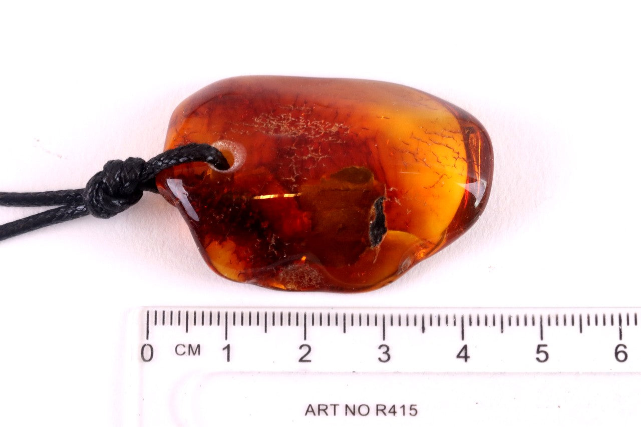 Natural Amber Amulet Pendant