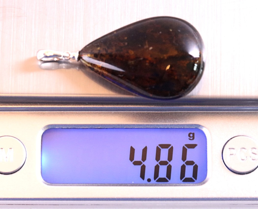 Natural Green Amber Pendant