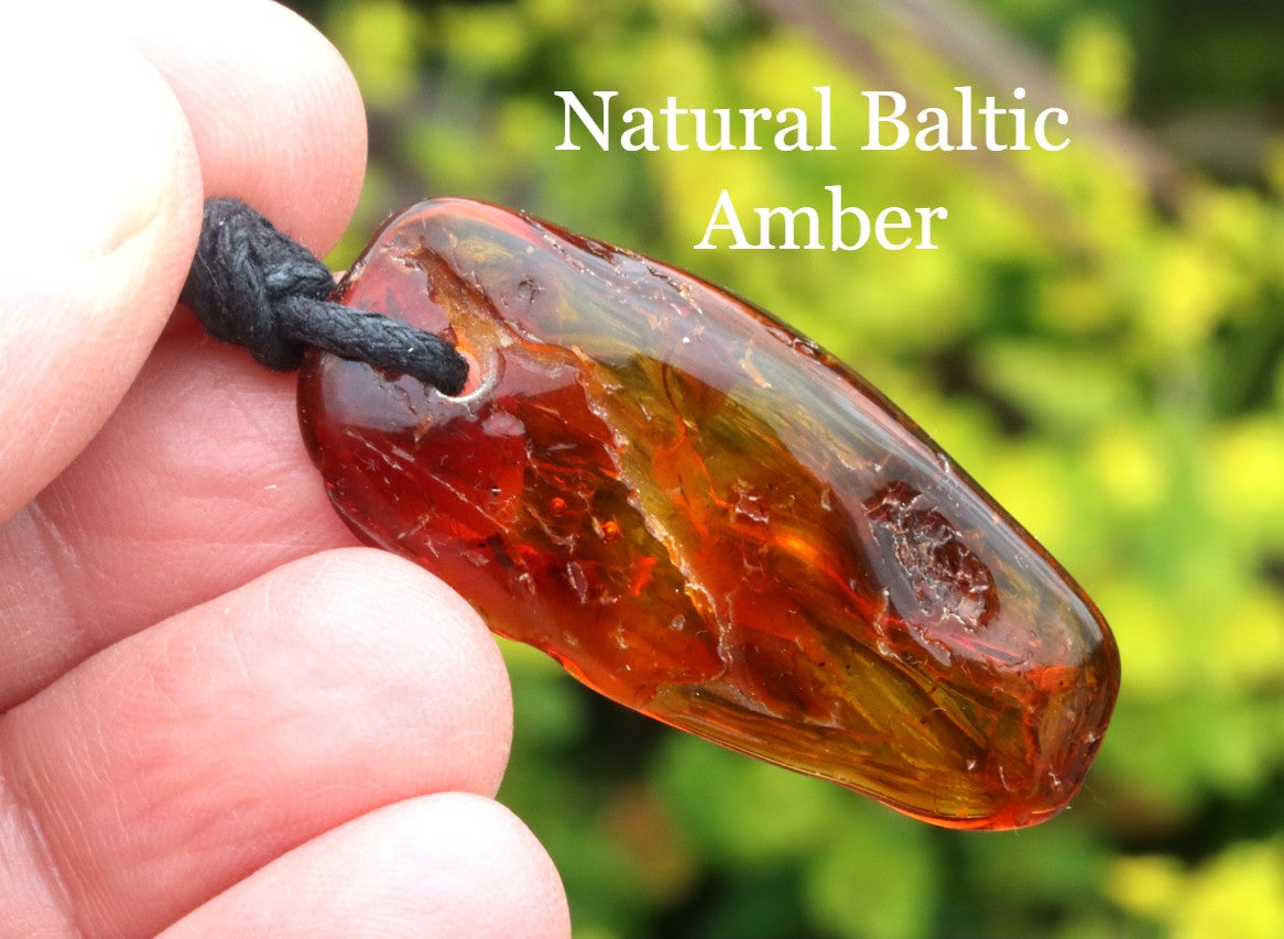 Large Amber Amulet Pendant
