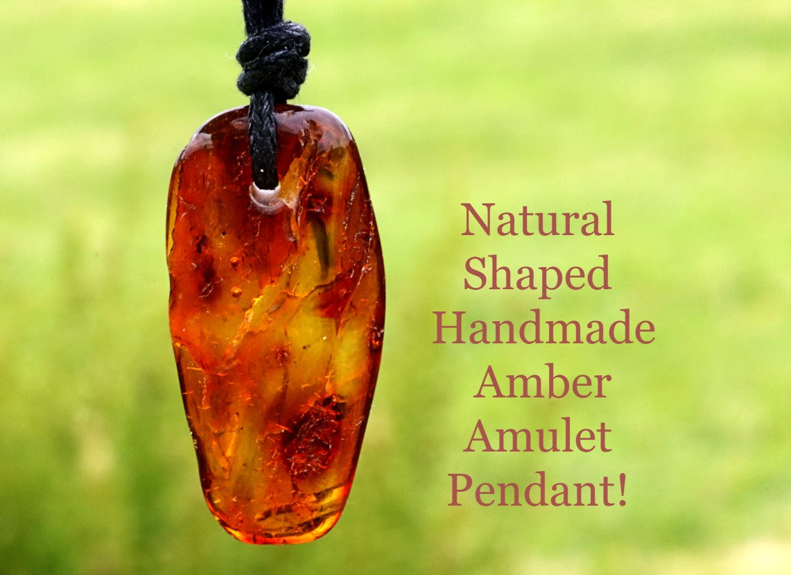 Large Amber Amulet Pendant