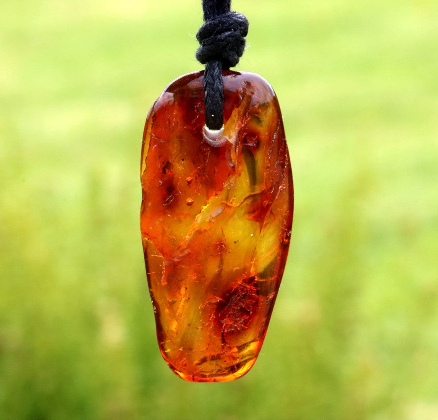Large Amber Amulet Pendant
