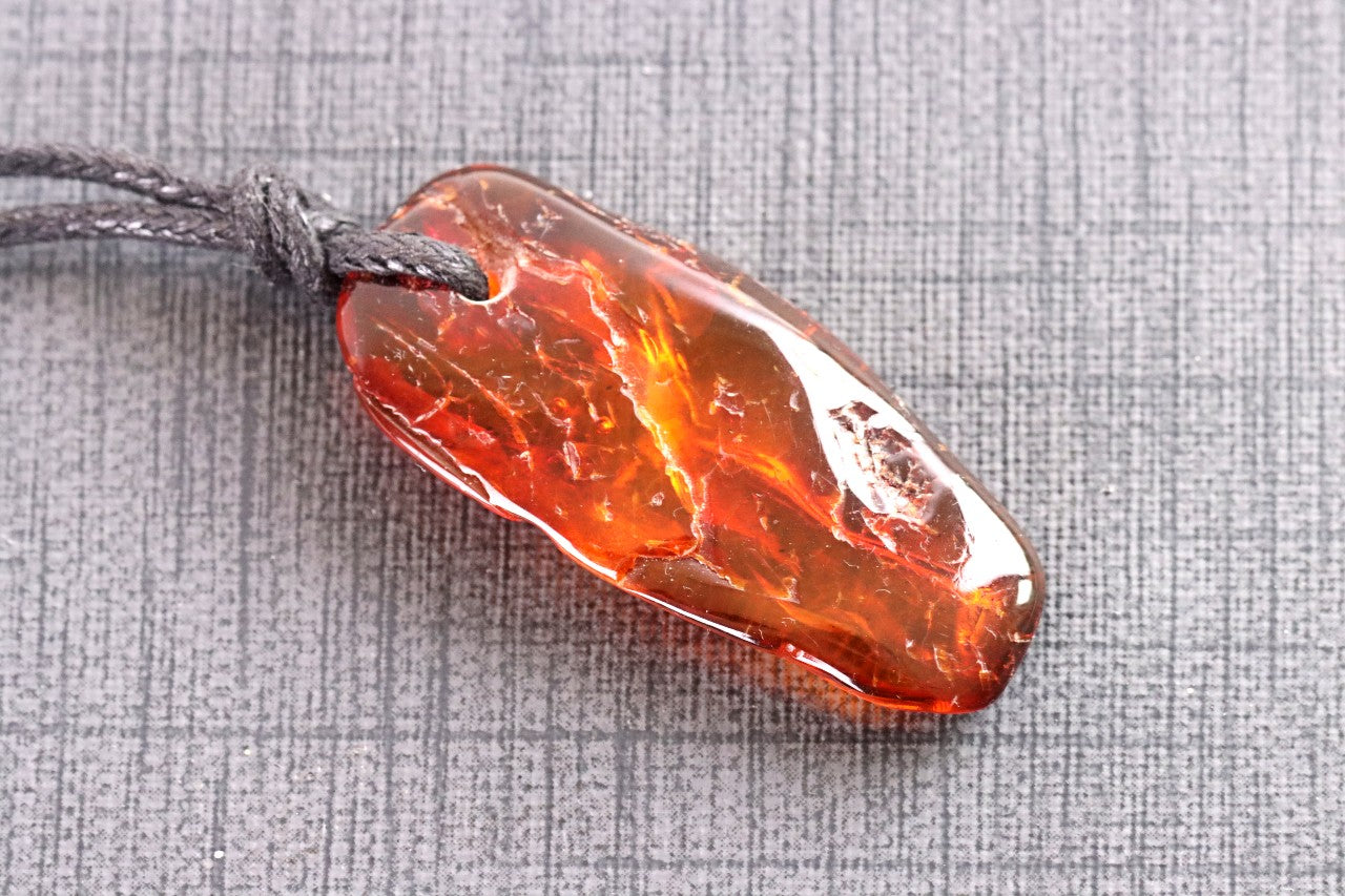 Large Amber Amulet Pendant