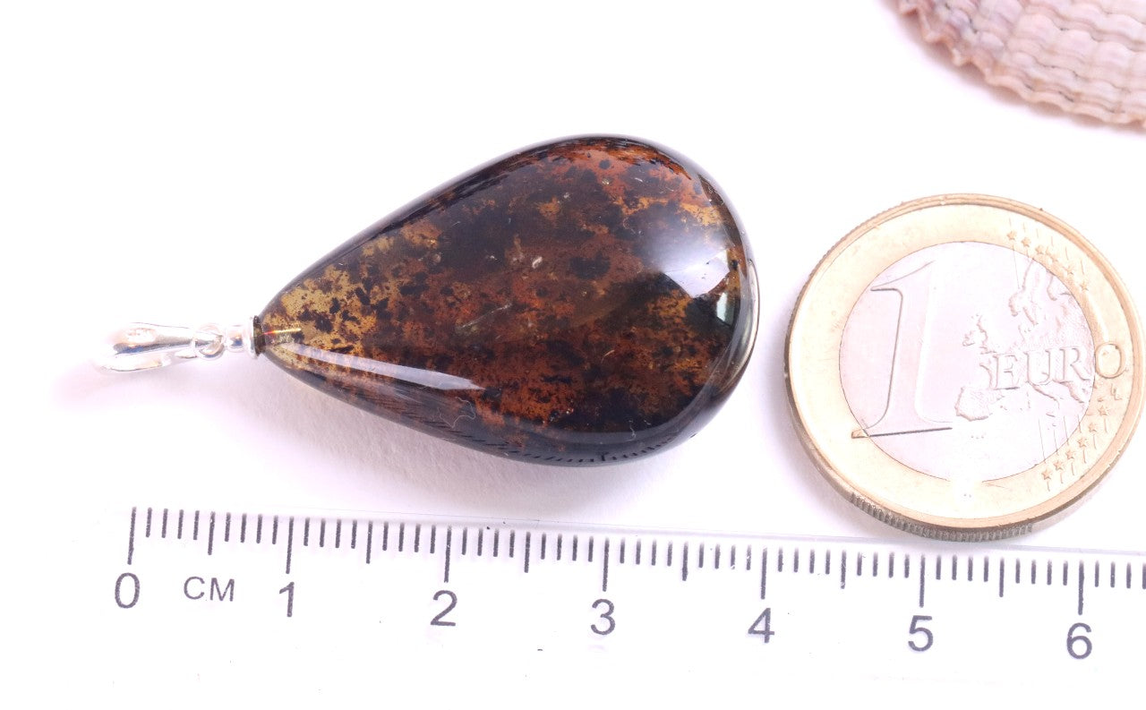 Natural Green Amber Pendant