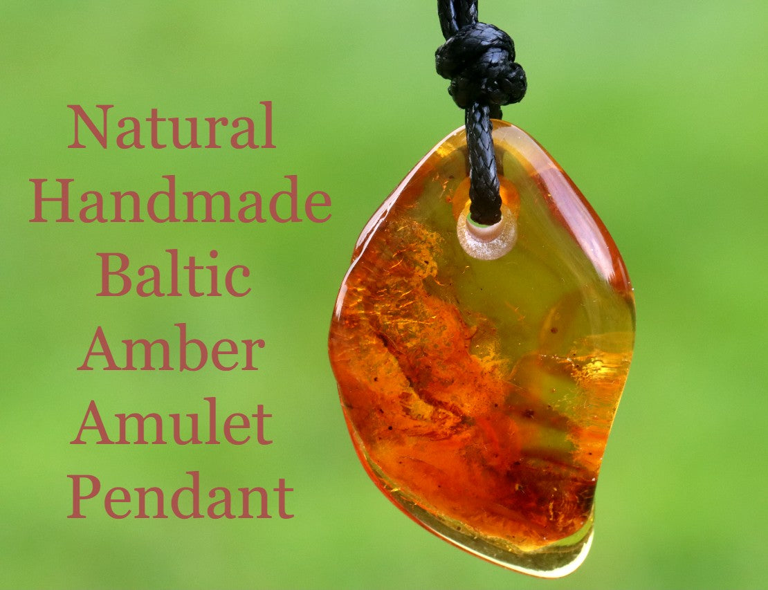 Fantastic Eco Natural Handmade Baltic Amber Amulet Pendant