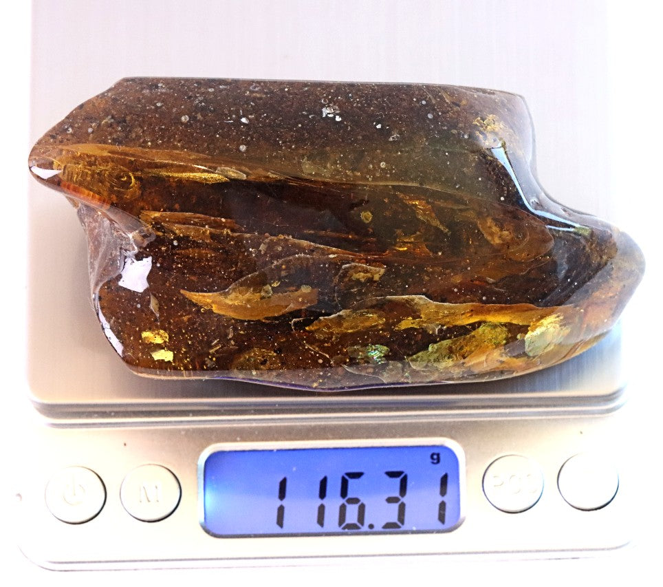 Grade AAA Baltic Amber Collector’s Gemstone, Large Fossil Resin Specimen