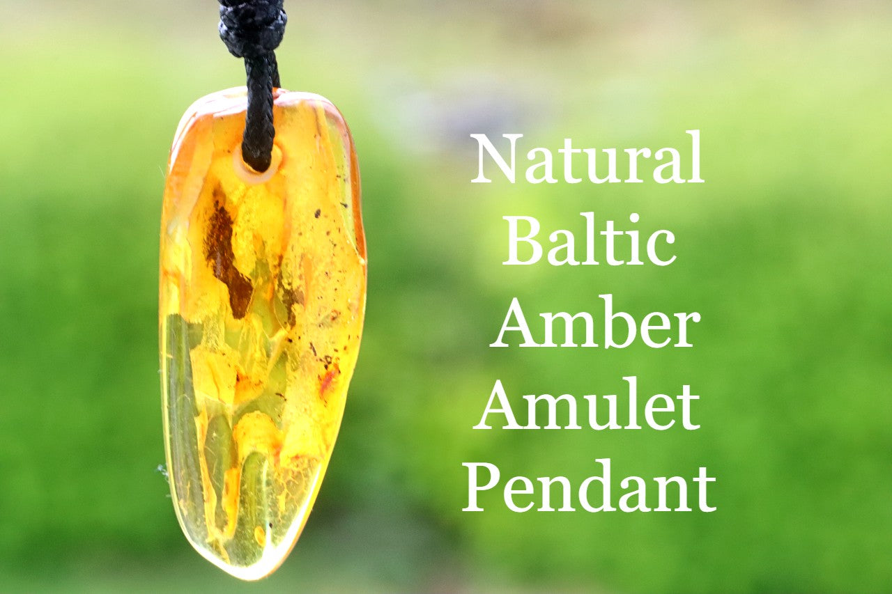Natural Baltic Amber Amulet Pendant