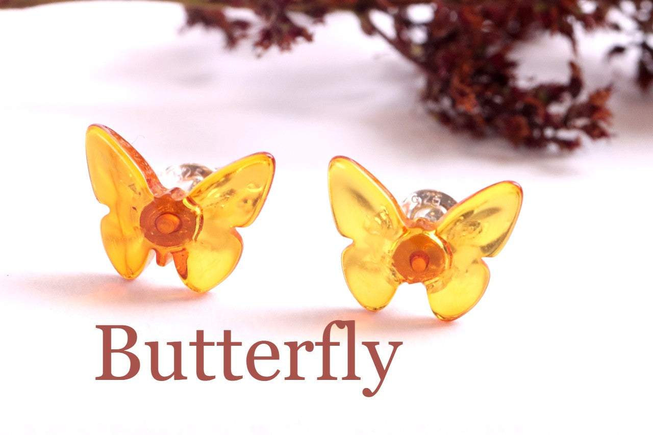 Special Offer Amber Stud Earrings Set (3 Pairs)