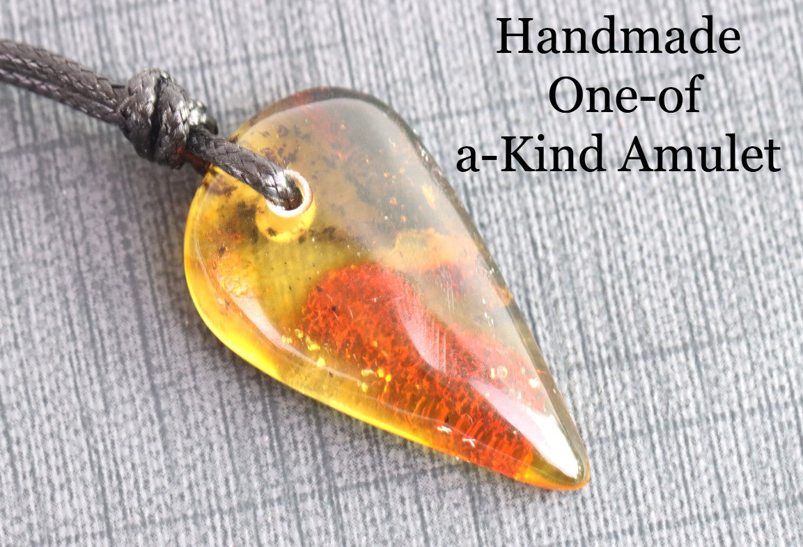 Handmade One-of-a-Kind Amber Amulet