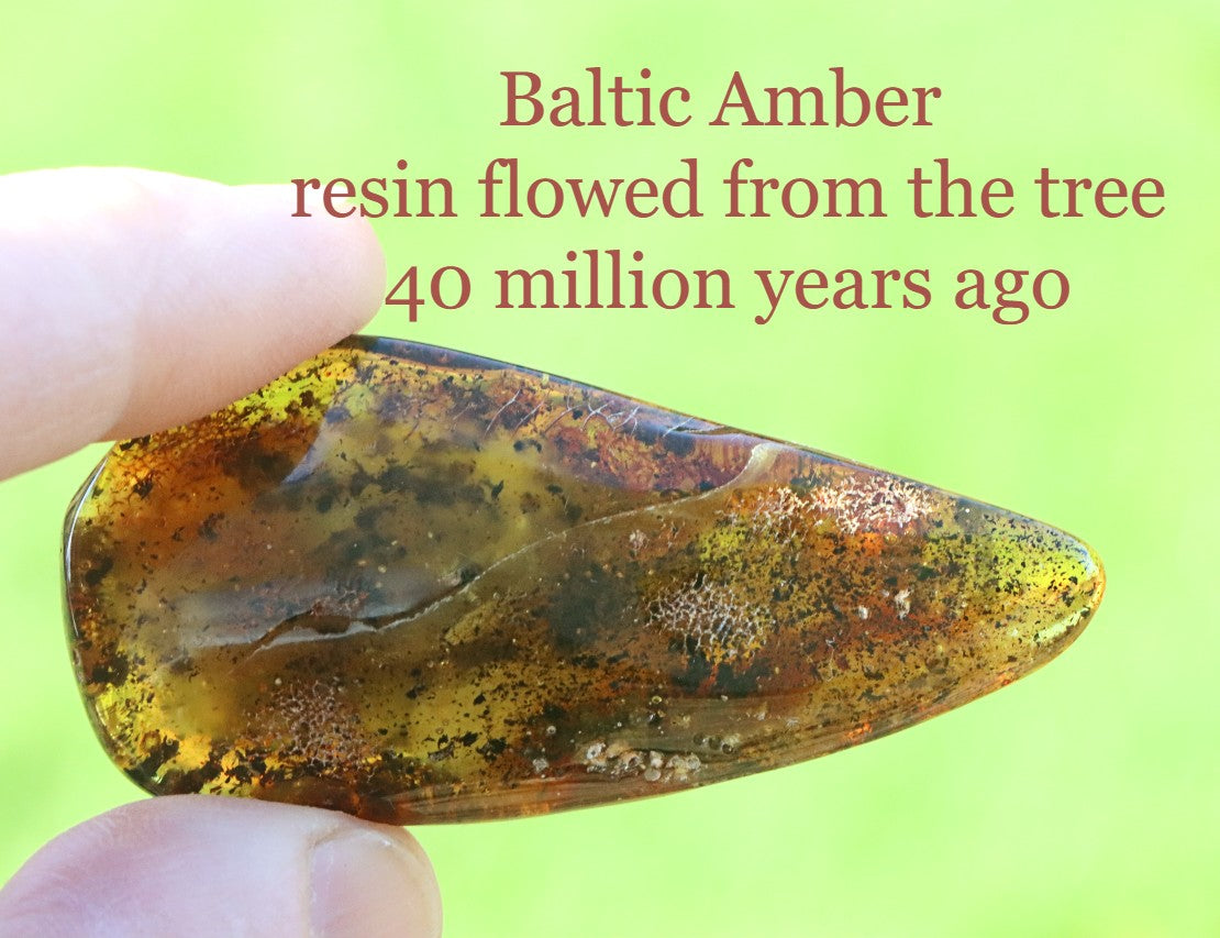 Smooth Baltic Amber Gemstone | Calming Meditation Stone