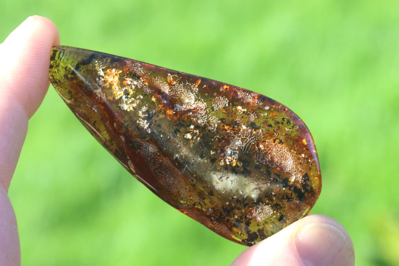Smooth Baltic Amber Gemstone | Calming Meditation Stone