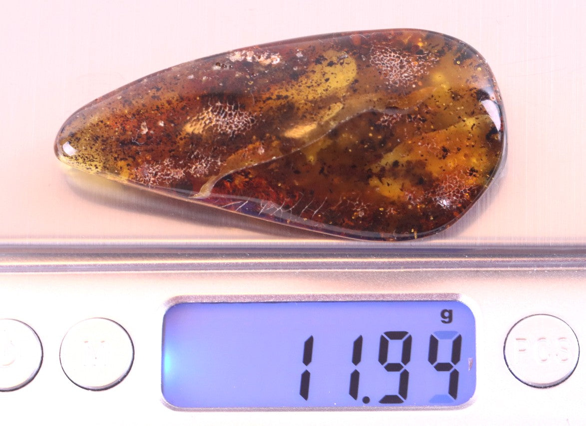 Smooth Baltic Amber Gemstone | Calming Meditation Stone