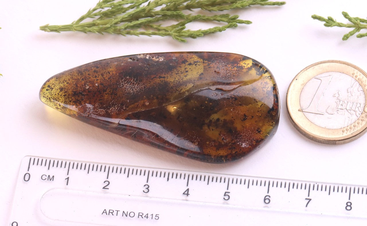 Smooth Baltic Amber Gemstone | Calming Meditation Stone