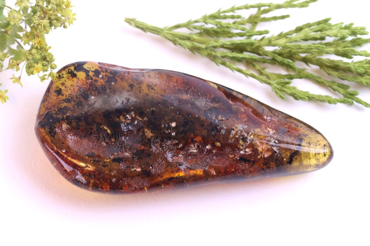 Smooth Baltic Amber Gemstone | Calming Meditation Stone