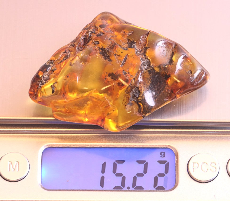 Natural Baltic Amber Gem / Calming Meditation Stone