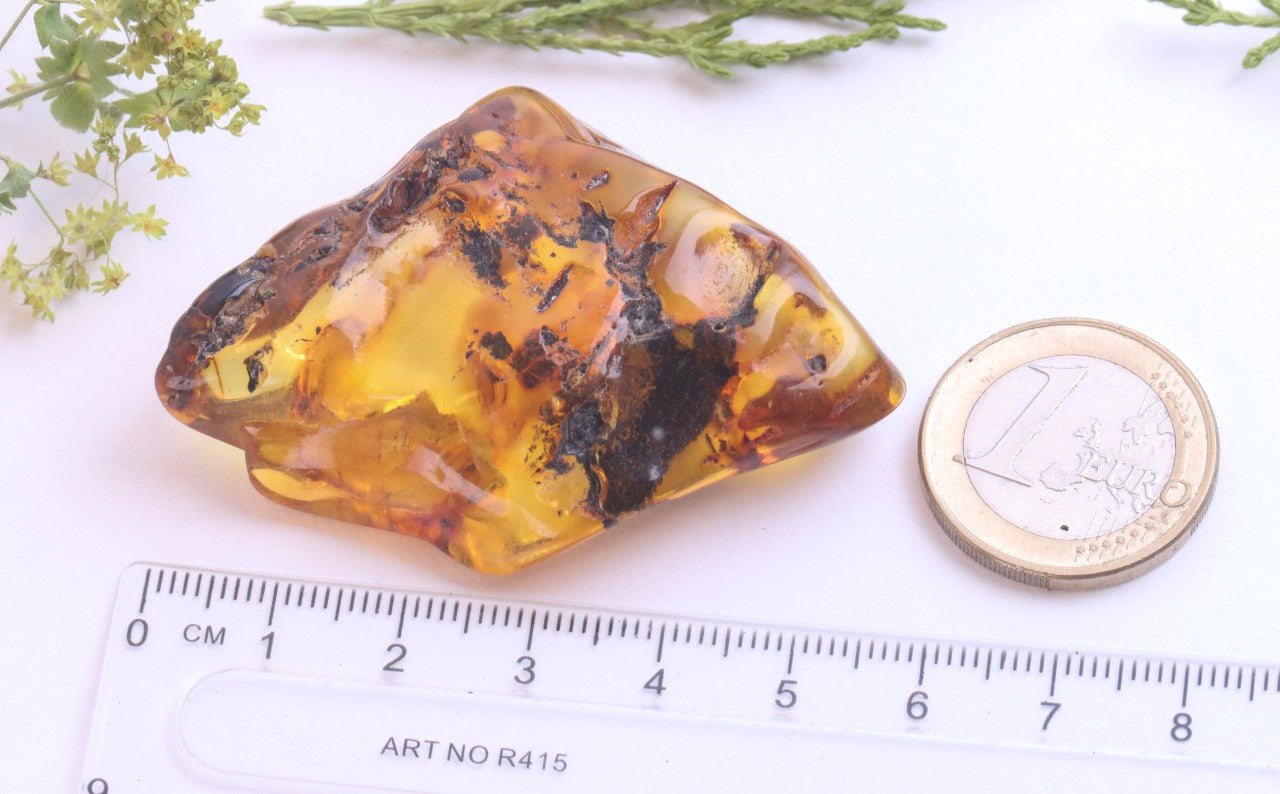 Natural Baltic Amber Gem / Calming Meditation Stone