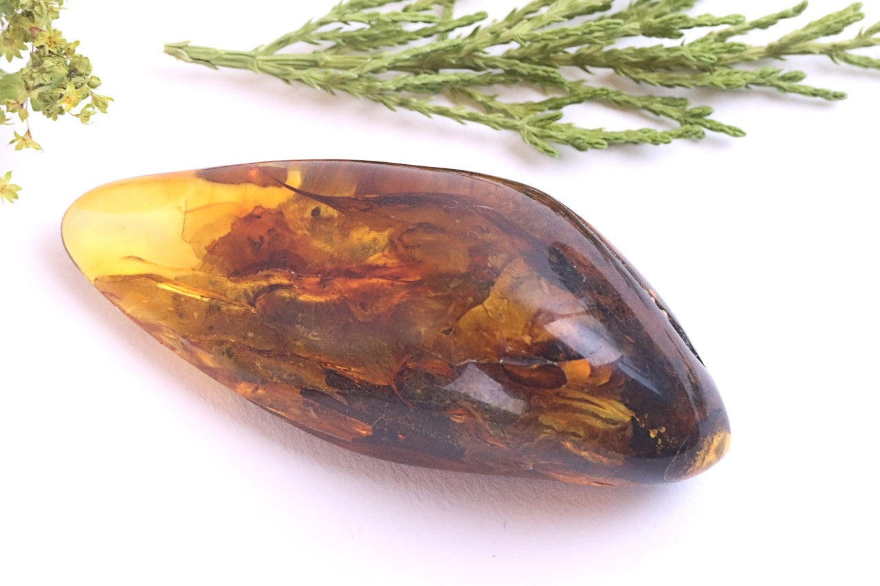 Baltic Amber Worry Stone | Natural Soothing Gem
