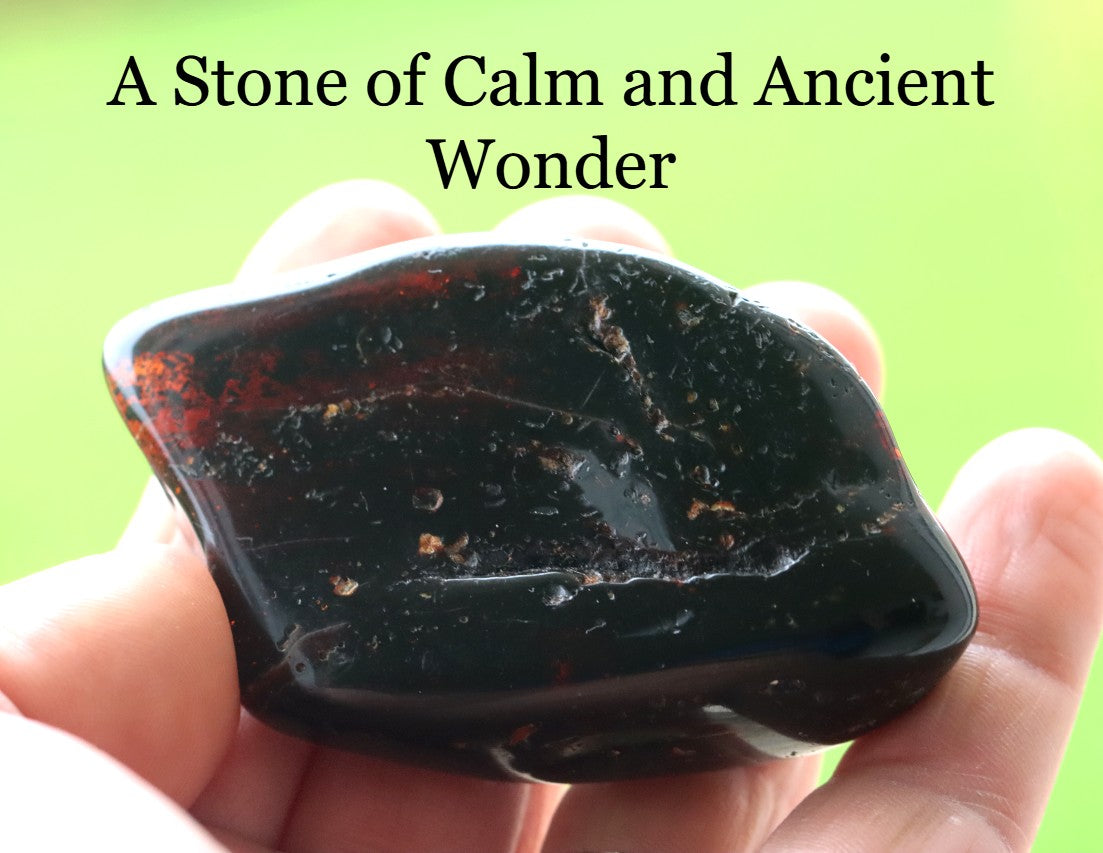 Large Tumbled Baltic Amber Gemstone – Genuine 40 Million Year Old Fossil Resin