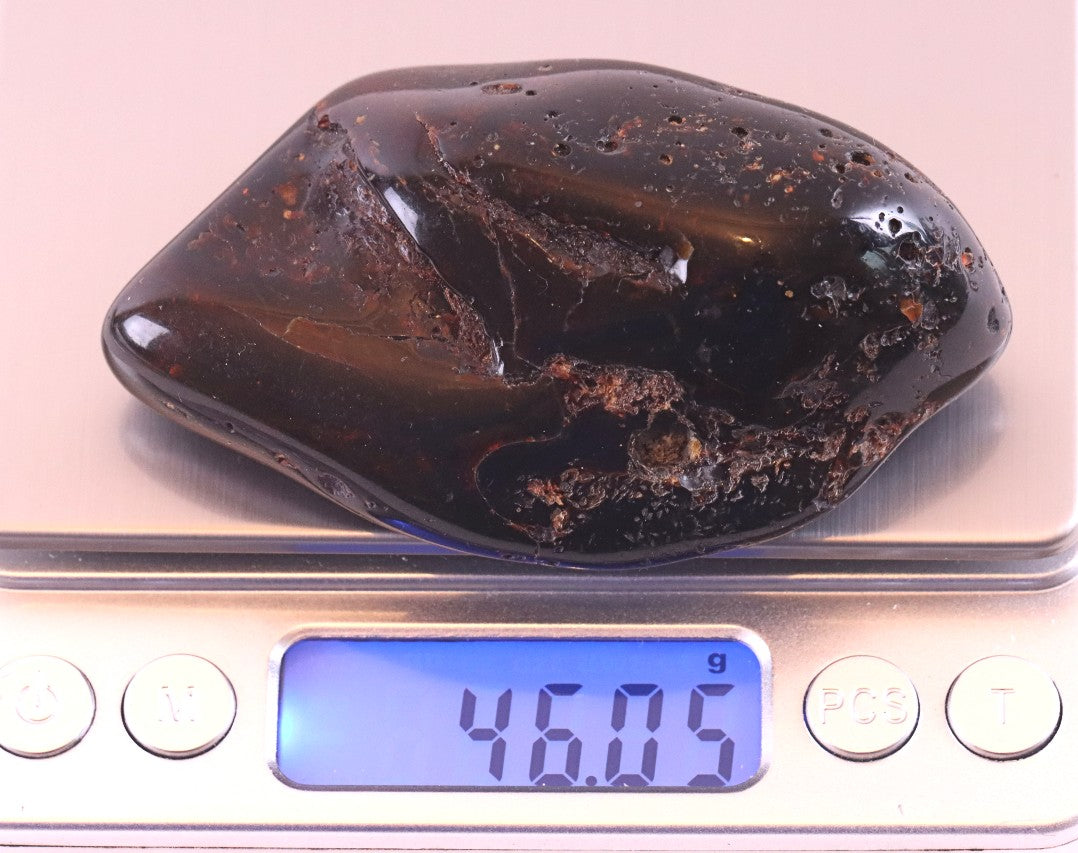 Large Tumbled Baltic Amber Gemstone – Genuine 40 Million Year Old Fossil Resin