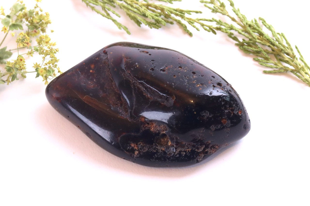 Large Tumbled Baltic Amber Gemstone – Genuine 40 Million Year Old Fossil Resin