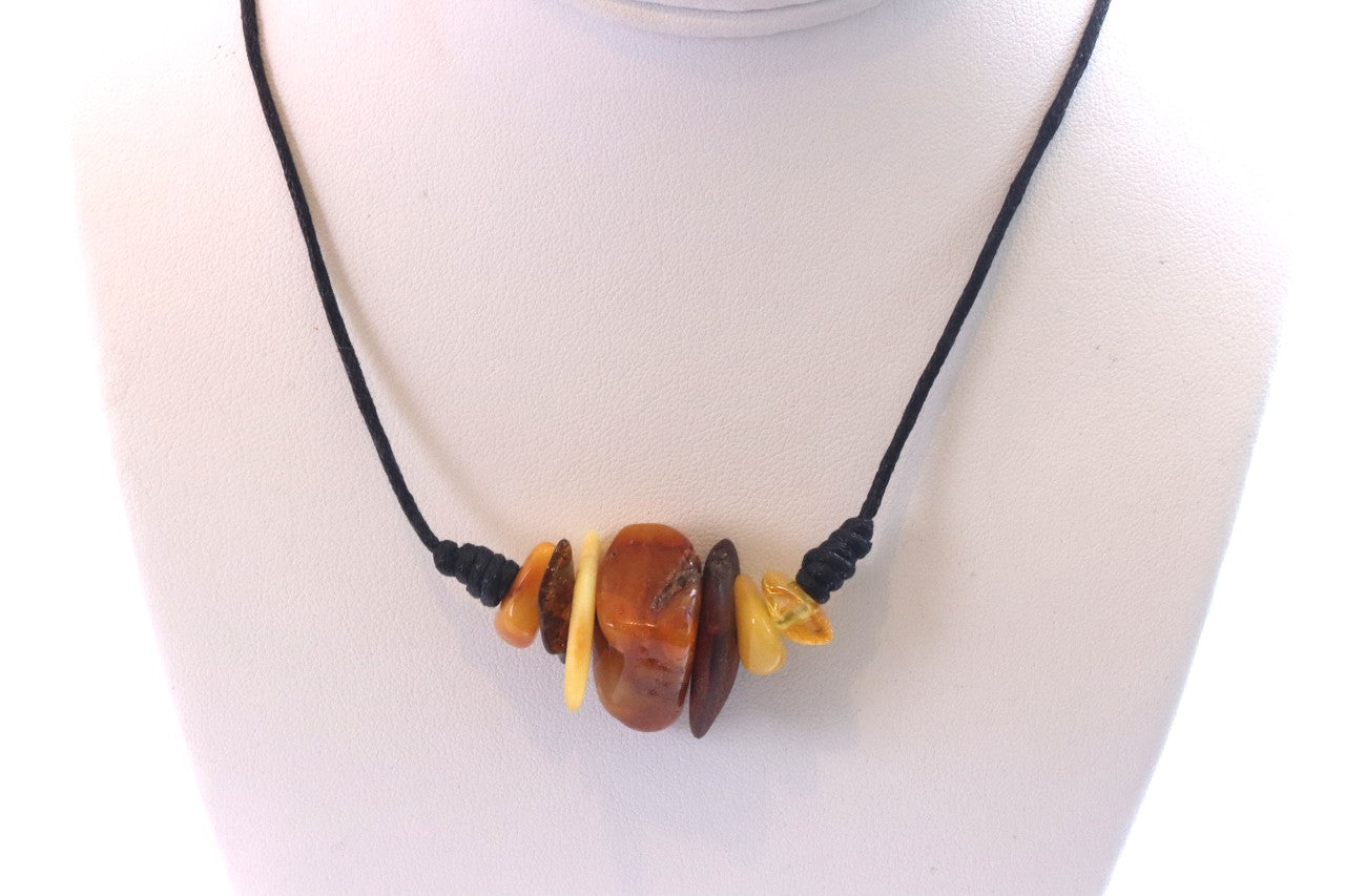 Handmade Baltic Amber Amulet Necklace