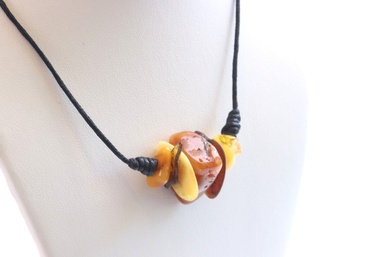 Handmade Baltic Amber Amulet Necklace