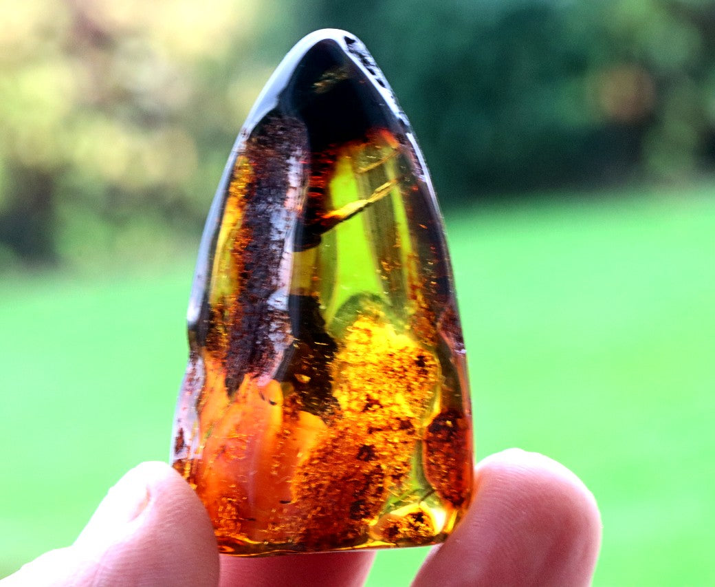 Viking Spear Shaped Baltic Amber – Natural Amber Gem Inspired by Odin’s Gungnir