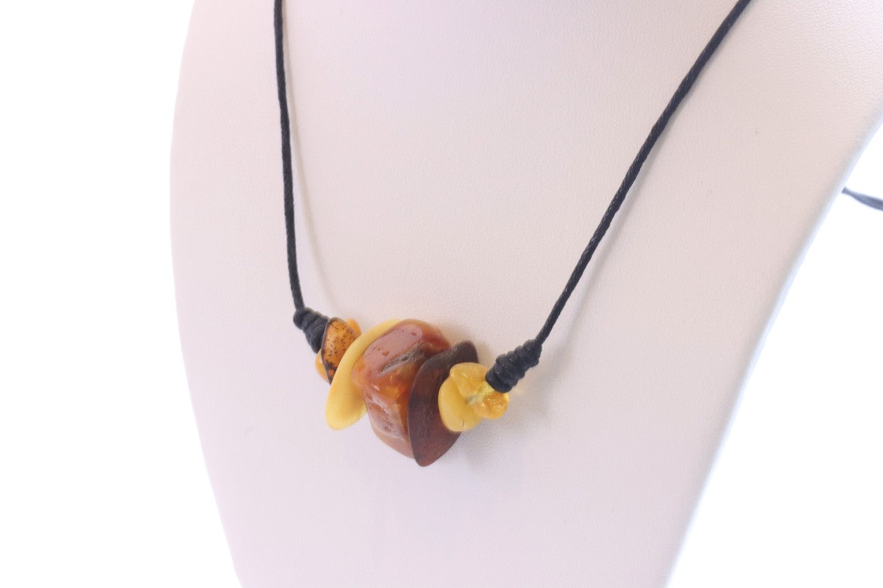 Handmade Baltic Amber Amulet Necklace