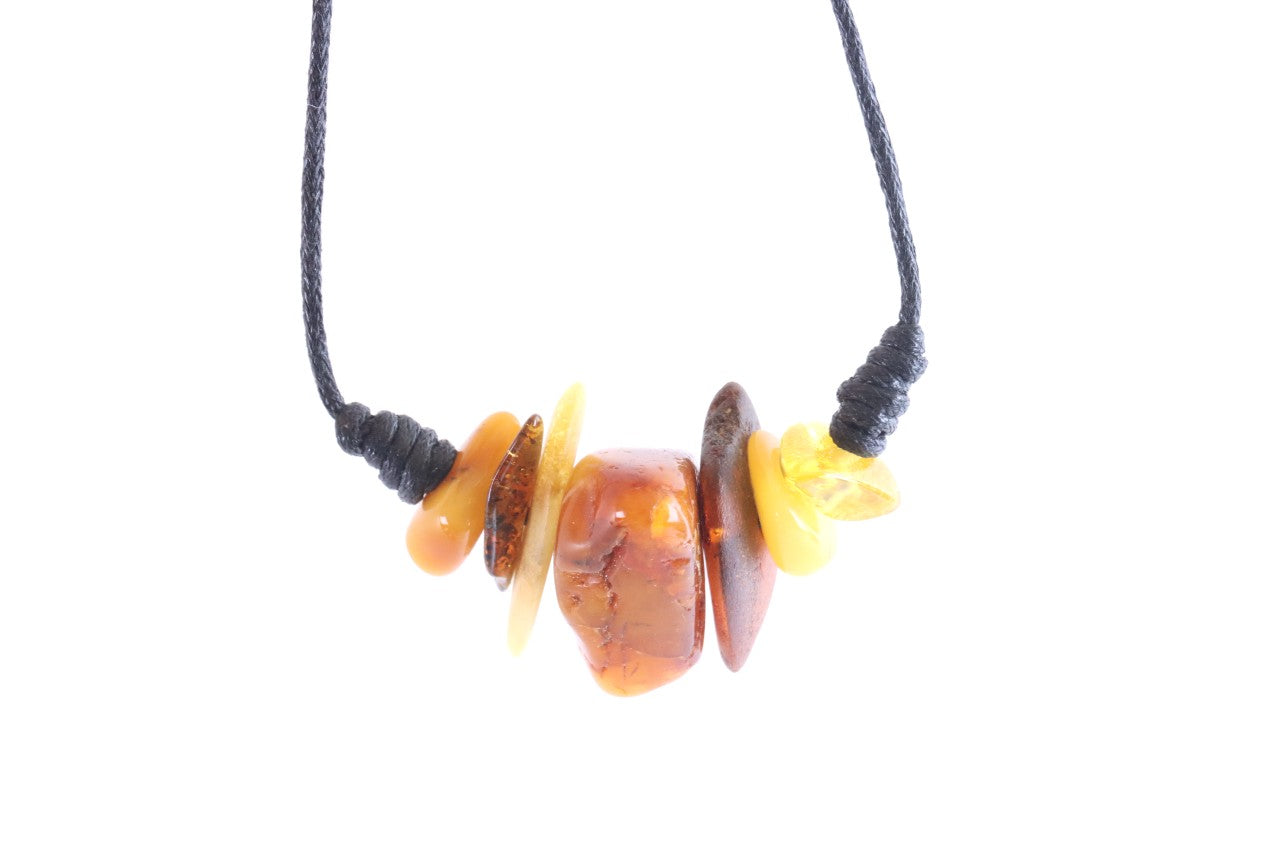 Handmade Baltic Amber Amulet Necklace