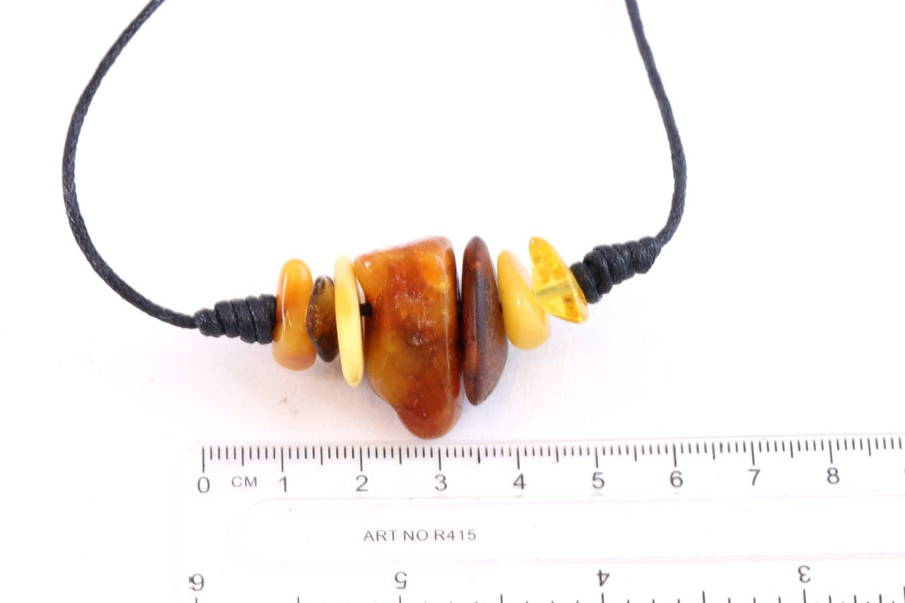 Handmade Baltic Amber Amulet Necklace