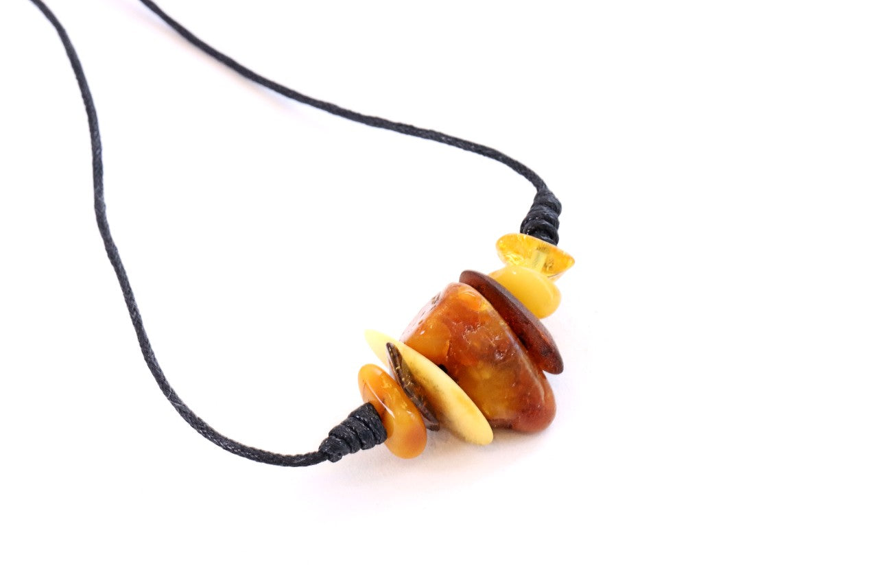 Handmade Baltic Amber Amulet Necklace