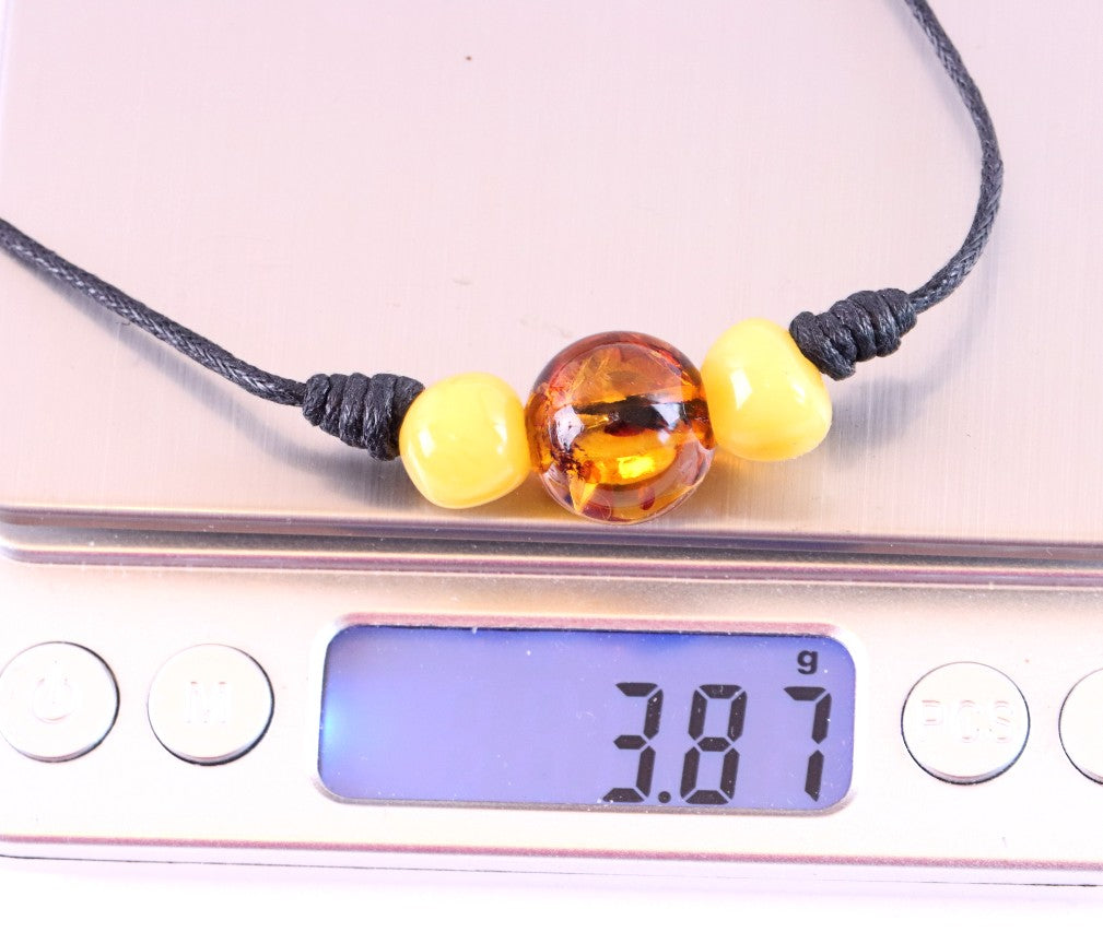 Baltic Amber Trio Amulet Necklace