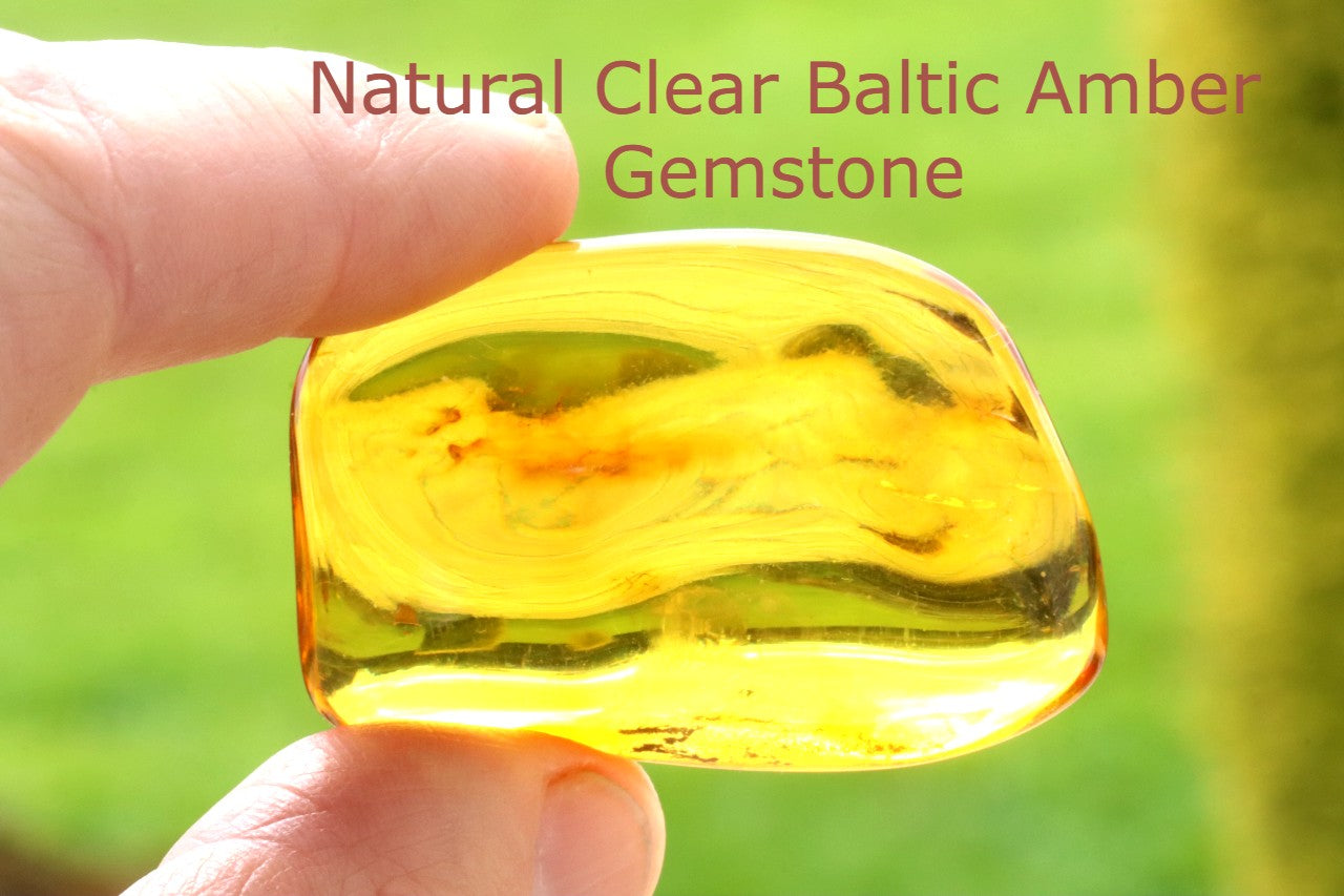Natural Clear Baltic Amber Gemstone