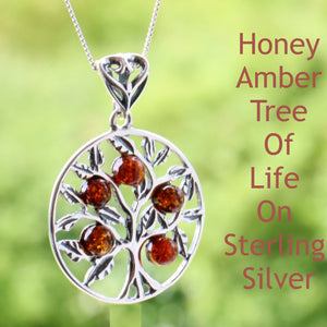 Dainty Honey tree of life pendant