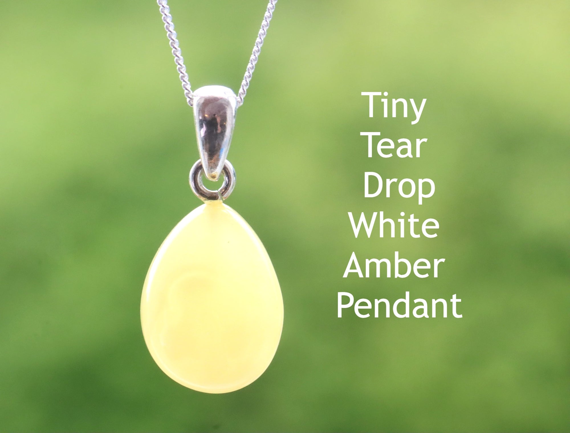 White Amber Pendant