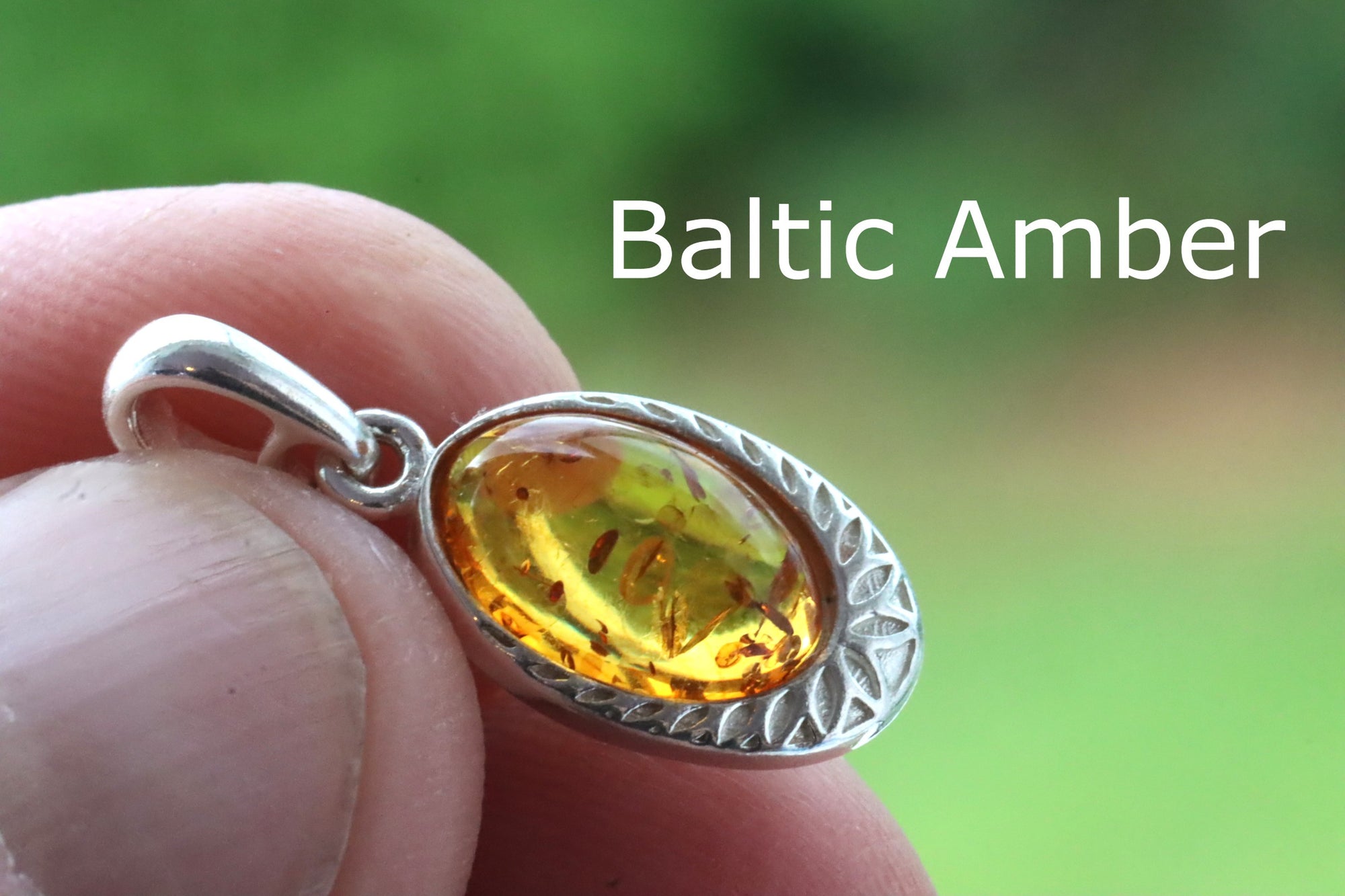 Dainty Amber Pendant