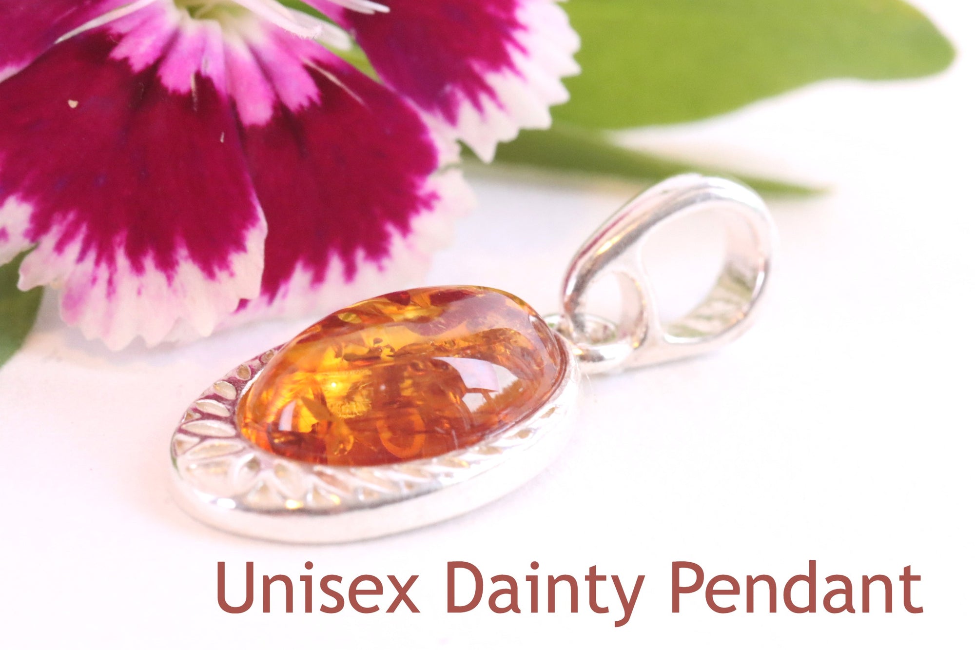 Dainty Amber Pendant