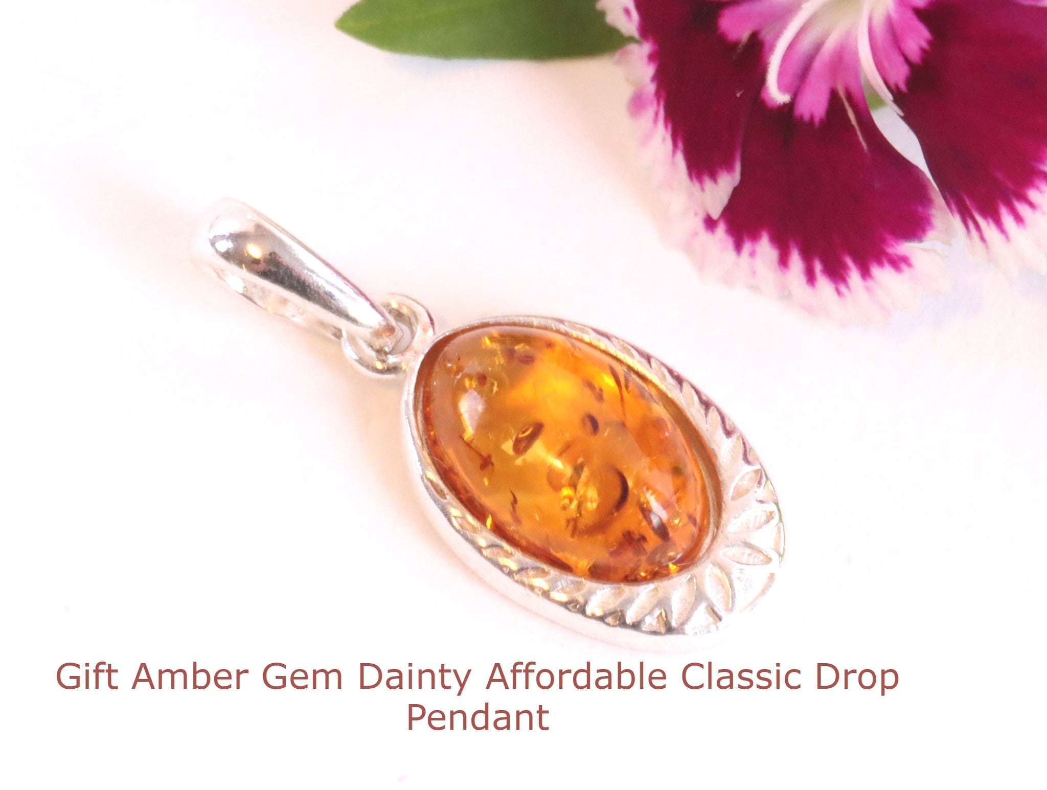 Dainty Amber Pendant